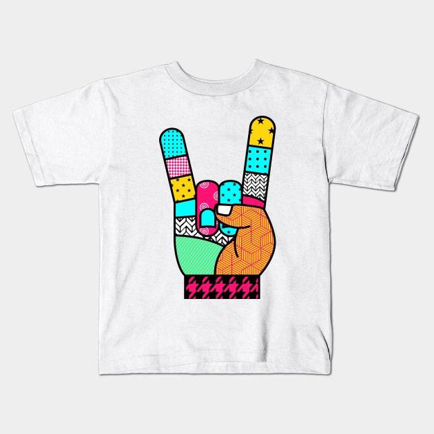 HAND SIGN-PEACE Kids T-Shirt by ALFBOCREATIVE